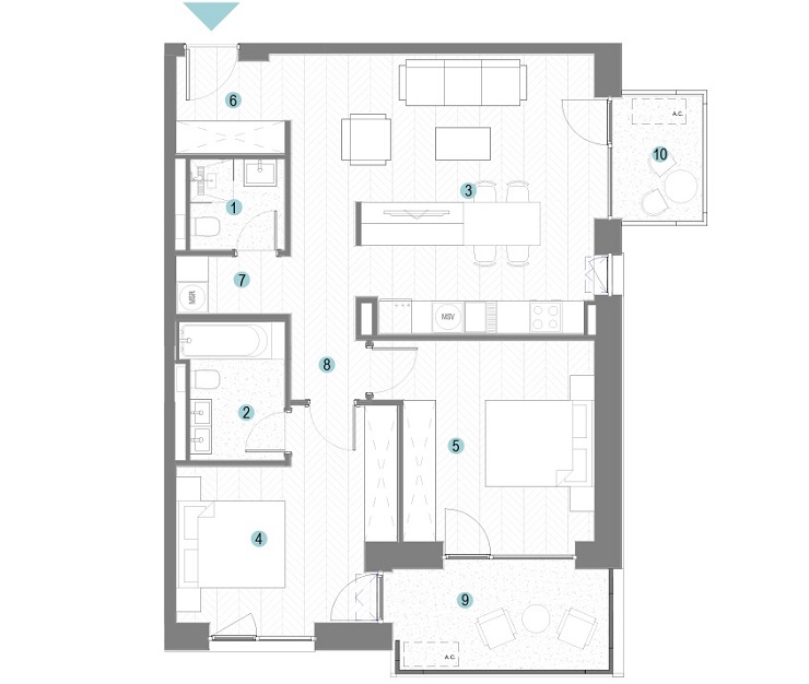 Apartament cu 3 camere 3R3 Silk District Faza 3